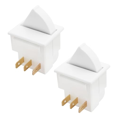 Create idea 2 STK 3-poliger Kühlschranktür-Lichtschalter Kompatibel mit Whirlpool W11396033 12002646 WPW10656771 40,8 X 29,3 Mm 125 V/5 A 250 V/2,5 A Kühlschranktür-Lichtsensor Weiß von Create idea