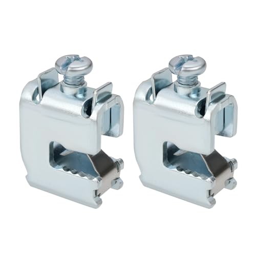 Create idea 2 Stück Sammelschienenklemme 16mm² für 12 X 5 Mm Flachkupfer Zum Anschluss von Einzel- Mehrdraht- Und Freidrahtkabeln An Sammelschienen aus Verzinktem Stahl von Create idea