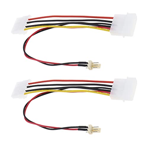 Create idea 2 x 4-poliger Molex-Stecker auf Buchse + 3-poliges Lüfter-Verlängerungskabel, CPU-Gehäuse, Lüfter, Stromanschluss, Kabel-Adapter, Zubehör von Create idea