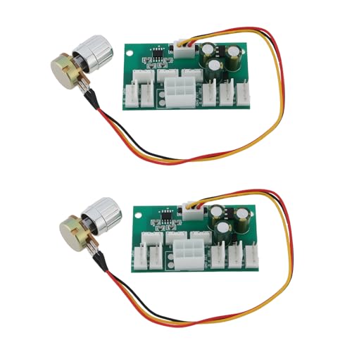 Create idea 2Pcs 4-Pin 8-Wege-Lüfterdrehzahlregler 60x35x16mm 12V für Computer von Create idea