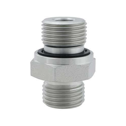 Create idea 3/20.3 cm BSPP auf DIN L10 M16x1,5 Gerade Stahl Adapter Ersatzteil 5002L-10-06 Kompatibel mit Minibagger Kompatibel mit AGT von Create idea