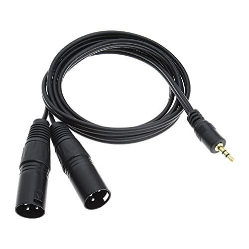 Create idea 3,5 mm auf 3-poligen XLR-Kabel, 1,5 m, vergoldet, Verbindungskabel für Mischpult, Mikrofon, Audio von Create idea