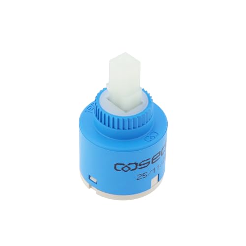 Create idea 35 mm Ersatz Wasserhahn Kartusche Keramik Kartusche Wasserhahn Geräuscharm Drei-Schicht-Filterung Quadrat Stiel Keramik-Kartusche für Küche Blau von Create idea
