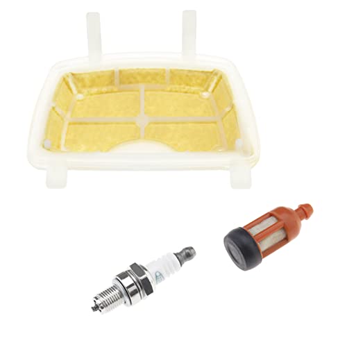 Create idea 3er Set Luftfilter Zündkerze Kit 11391201602 Kompatibel mit Stihl MS171 MS181 MS211 Kettensägeöl Kraftstofffilter Teile Kettensägenzubehör von Create idea