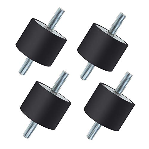 Create idea 4 Stück M8 40 x 30 mm Absorber Anti-Vibrationsisolator Gummi-Spulenhalterungen mit 8 x 23 mm Doppelendbolzen für Luftkompressoren, Motoren, Wasserpumpen von Create idea