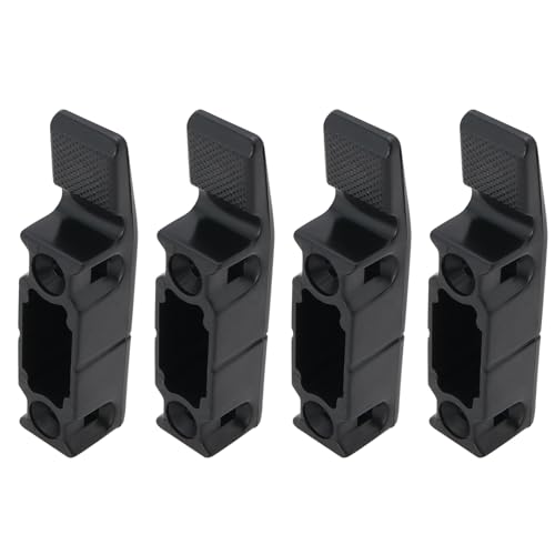 Create idea 4 Stück Multi-Clip-Clip-Anschlusshalterung Montageplatte Passend für die Meisten Wandpaneele Fußleisten Blenden Verkleidungen Schwarz (64 X 15 X 15 Mm) von Create idea