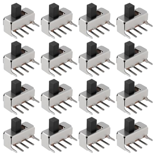 Create idea 50 Stück 5 Mm 6 V 0,5 A Rechtwinkliger 3-poliger Schiebeschalter SPDT für Elektronische Spielzeug-Audiogeräte von Create idea