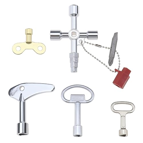 Create idea 5PCS Utility Keys Set Plumber Key Wrench Tool Square Triangle Socket Spanner Key for Water Tap Faucet Radiator Water Meter Control Cabinet Elevator Create idea 5PCS Utility Keys Set Plumber Key Wrench Tool Square Triangle Socket Spanner Key for Water Tap Faucet Radiator Water Meter Control Cabinet Elevator von Create idea