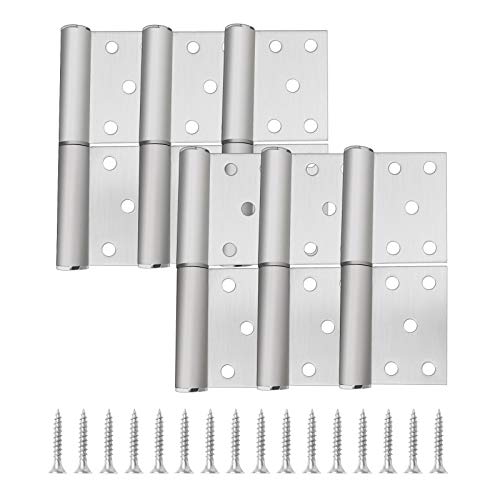 Create idea 6 Stück 4 Zoll Flaggen Scharnier Edelstahl Bürsten Klappbar für Innen- und Außenbereich Stabile Türscharniere von Create idea