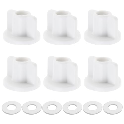 Create idea 6-teiliges WC-Sitz Rückenmutter Unterlegscheiben Set M6 Gewinde WC-Sitz Unterseite Ersatz Toiletten Hardware Ersatz für Oben Montierte WC-Sitz Scharniere von Create idea