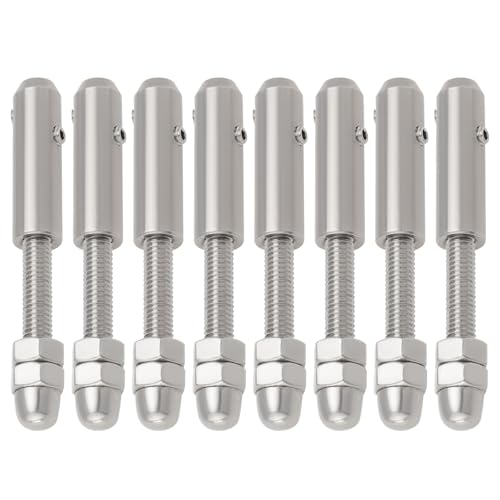 Create idea 8 Stück Drahtseilklemmenschraube 3 Mm Drahtseilspanner Kabelklemme mit Gewindestift Passend für 3 Mm Bis 4 Mm Drahtseil 304 Edelstahl von Create idea