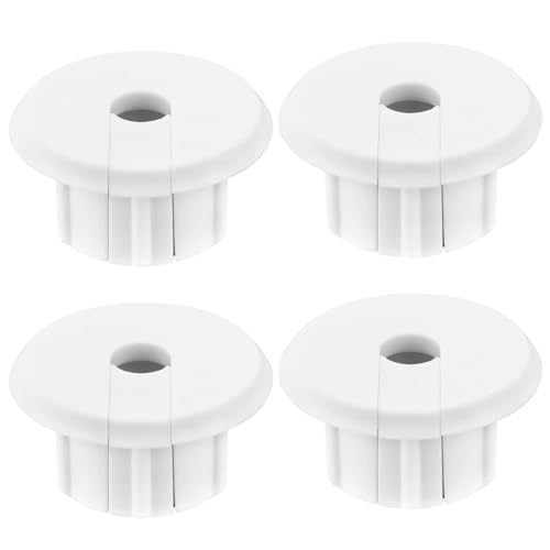 Create idea Kabeldurchführung, Kunststoff, 2,5 cm, für Starlink Ethernet-Kabeldurchführung, Möbel, Drahtlöcher, Netzwerkkabel, fester Carder, Weiß, 4 Stück von Create idea