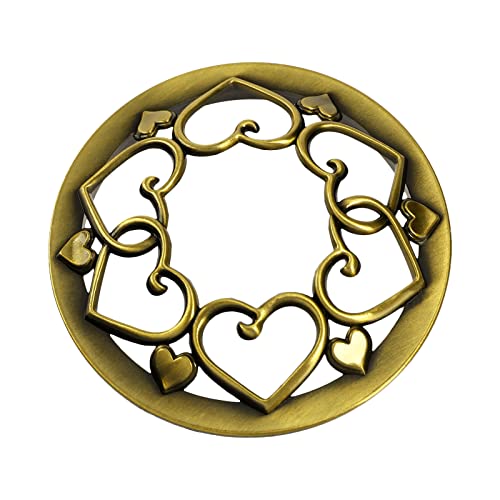 Create idea Kerzenaufsätze Kerzendeckel Glas Kerze Schattierungen Antik Herz Muster Kerzenaufsätze Deckel Kerzenzubehör Schattierungen Zinklegierung Grün Bronze von Create idea