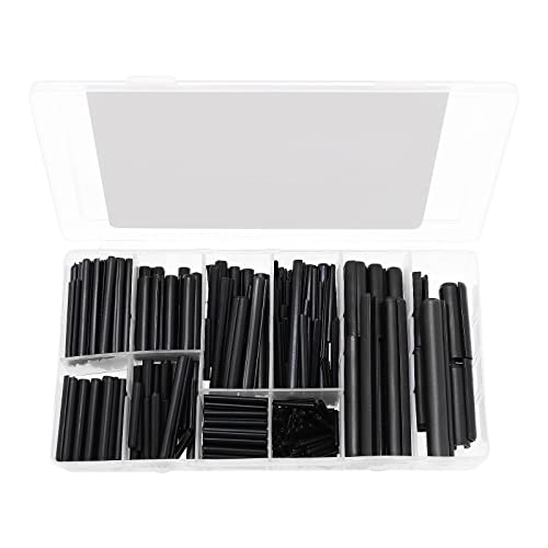 Create idea Manganstahl Schlitz Federstift Rollstifte Sortiment Set Hohl Federstifte Hardware Sortiment Kit Stahl Split Federdübel Spannrollen Gemischte Größen M1,5 M2 M2,5 M3 M4 M5 Schwarz mit Box von Create idea