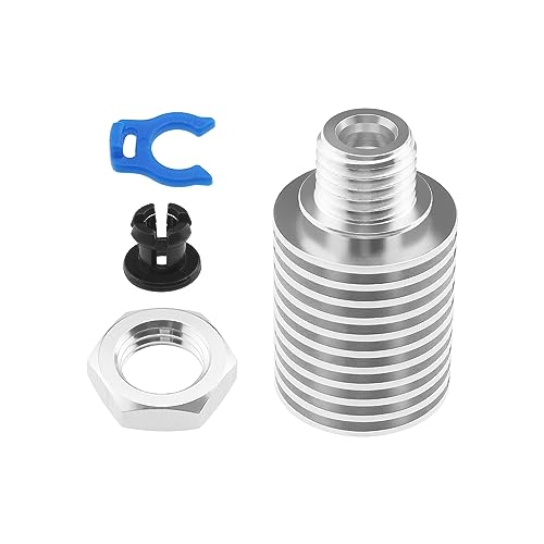 Create idea Extruder Kühlkörper 1,75mm Kompatibel mit E3D V6 Hotends 3D Drucker Aluminium Kühlkörper mit Rohrklemme Und Spannzangen Clip von Create idea