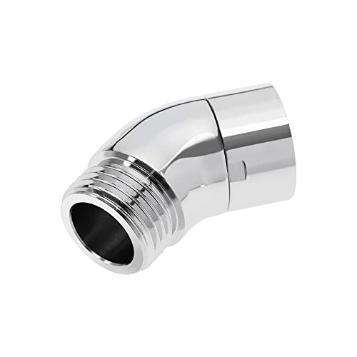 Create idea Handbrause Winkel Adapter G1/2" Duschanschluss 45 Grad Umwandlungsgelenk verchromt für die meisten gängigen Duschsysteme Silber von Create idea