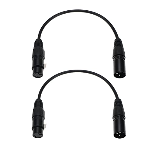 Create idea XLR-Kabel 3-poliger Stecker auf 5-polige Buchse, XLR, 3-polig auf XLR, 5-polig, Audio-DMX-Kabel, Zubehör zum Anschluss von Mikrofonmischern, Equalizern, Crossovers, 2 Stück von Create idea