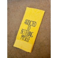 Addicted To Bettering Myself Gym Handtuch Sport & Fitness Geschenk von Create2MotivateGifts