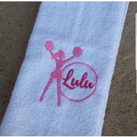 Besticktes Jubel-Monogramm-Rahmen Sweat-Handtuch Monogrammiertes Fitnessstudio-Handtuch, Cheerleader-Geschenk von Create2MotivateGifts