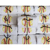 Monogramm Baseball/Softball Sweat-Handtuch Personalisiertes Fitnessstudio-Geschenk von Create2MotivateGifts