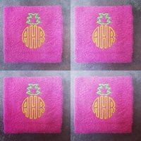 Monogrammiert Ananas Handtuch Personalisiertes Sportgeschenk von Create2MotivateGifts