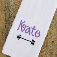 Personalisiertes Langhantel Handtuch Sportgeschenk Mit Monogramm | 40x76 cm von Create2MotivateGifts