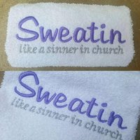 Sweatin Like A Sünder in Der Kirche Sweat Handtuch, Gym Lustige Sprüche Geschenke von Create2MotivateGifts