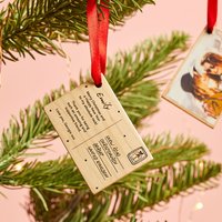 Personalisierte Foto Postkarte Christbaumkugel | Weihnachtsbaum Postkarten Ornament Mit Und Gravierter Nachricht Andenken Geschenk von CreateGiftLove