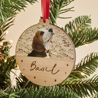 Personalisierte Holz Foto Weihnachtskugel Haustiere - Baumschmuck Mit Haustier Weihnachtsgeschenk Für Tierliebhaber Gedenkdekoration von CreateGiftLove