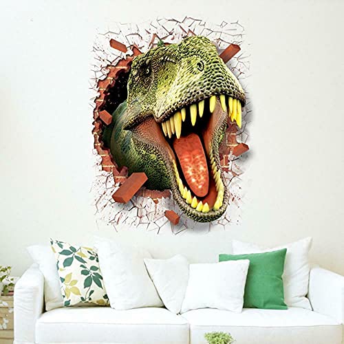 CreateHome® Wandtattoo Dinosaurier 3D für Kinderzimmer Jugendzimmer Jurassic Park T-Rex Saurier Aufkleber Wandbild 50 x 70 cm (B x H) von CreateHome