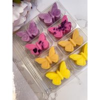 Flower Lovers Duftwachs Set - 8 Schmetterlinge Aus Sojawachs | Intensiv Parfümiert Floral Wax Melts Geschenkidee Vegan & Handgemacht von CreatedByElisa