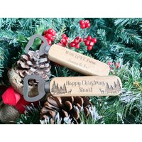 Personalisierter Weihnachtsflaschenöffner - Laser Gravierte Flaschenöffner Weihnachtsgeschenk Papa Onkel Freund Geschenk Für Ihn von CreatedEspForYou