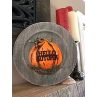 Hallo Herbst Kürbis Schild von CreatedbyAmyLou