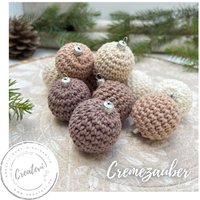 Gehäkelte Christbaumkugeln Set 10 | Schlichter Weihnachtsschmuck Scandi Design Handarbeit Cremezauber Baumwolle Gehäkelte Christbaumkugeln Set 10 | Schlichter Weihnachtsschmuck Scandi Design Handarbeit Cremezauber Baumwolle von CreateviShop