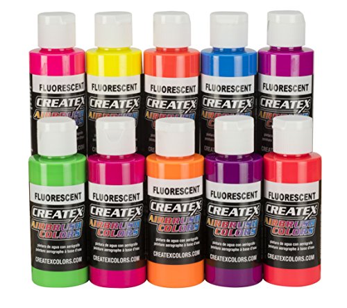 Createx Colors Airbrush-Set, 60 ml 10 - Farben, fluoreszierend, Set von Createx Colors