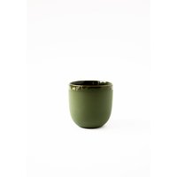 Handgemachte Keramik Kaffeetasse Mit Goldrand Porzellan Tasse Grüne Geschirr Kaffee-Liebhaber-Geschenk Keramiktasse Die Büro-Tasse von CreatingComfortLab