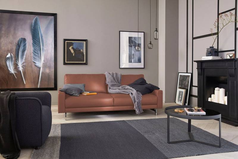 Creation BY ROLF BENZ 3-Sitzer CR.450, Designsofa, Loungesofa, Armlehne niedrig, Fuß chromfarben glänzend, Breite 204 cm von Creation BY ROLF BENZ