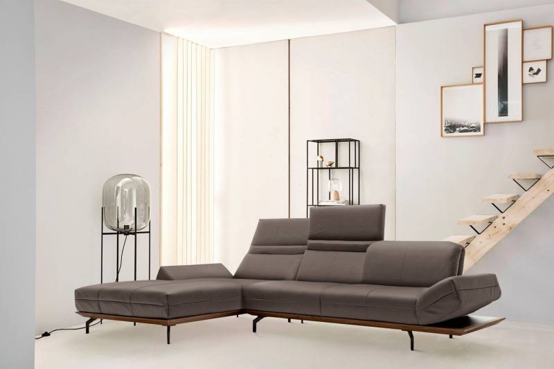 Creation BY ROLF BENZ Ecksofa CR.420, Designecksofa, L-Form, in 2 Qualitäten, Holzrahmen in Eiche Natur oder Nußbaum, Breite 293 cm von Creation BY ROLF BENZ