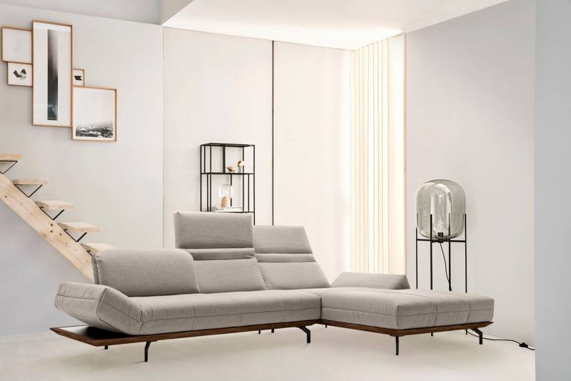 Creation BY ROLF BENZ Ecksofa CR.420, Designecksofa, L-Form, in 2 Qualitäten, Holzrahmen in Eiche Natur oder Nußbaum, Breite 293 cm von Creation BY ROLF BENZ