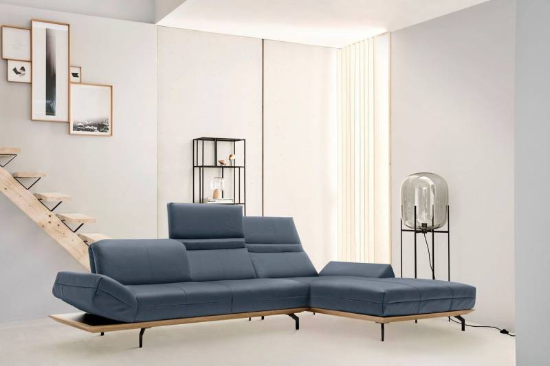 Creation BY ROLF BENZ Ecksofa CR.420, Designecksofa, L-Form, in 2 Qualitäten, Holzrahmen in Eiche Natur oder Nußbaum, Breite 293 cm von Creation BY ROLF BENZ
