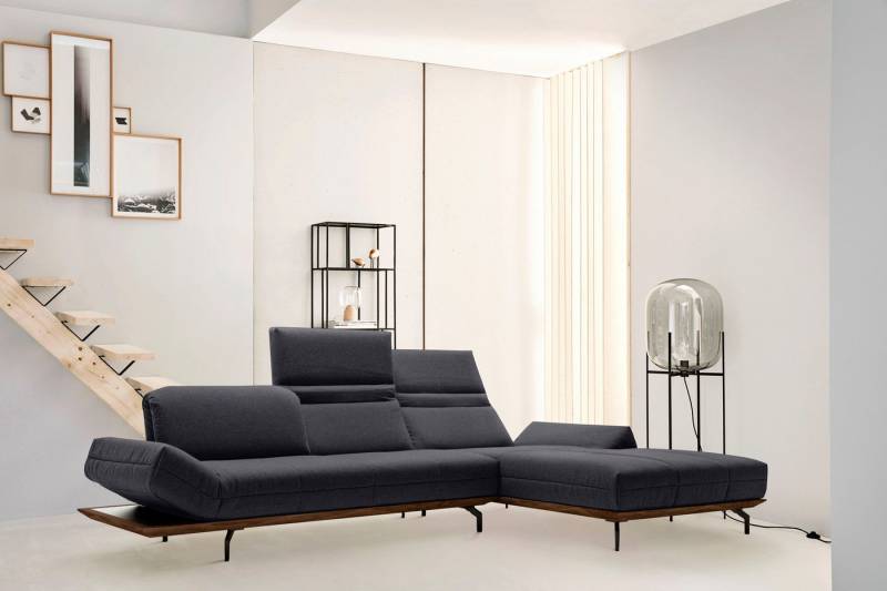 Creation BY ROLF BENZ Ecksofa CR.420, Designecksofa, L-Form, in 2 Qualitäten, Holzrahmen in Eiche Natur oder Nußbaum, Breite 293 cm von Creation BY ROLF BENZ