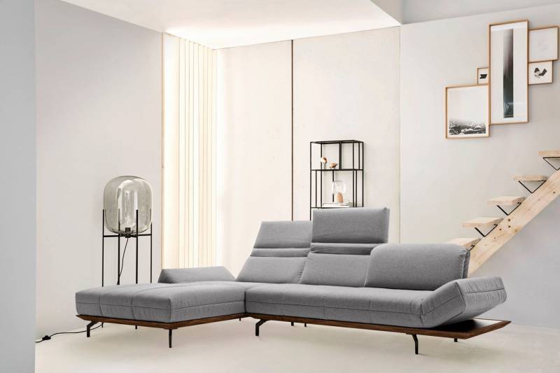 Creation BY ROLF BENZ Ecksofa CR.420, Designecksofa, L-Form, in 2 Qualitäten, Holzrahmen in Eiche Natur oder Nußbaum, Breite 293 cm von Creation BY ROLF BENZ