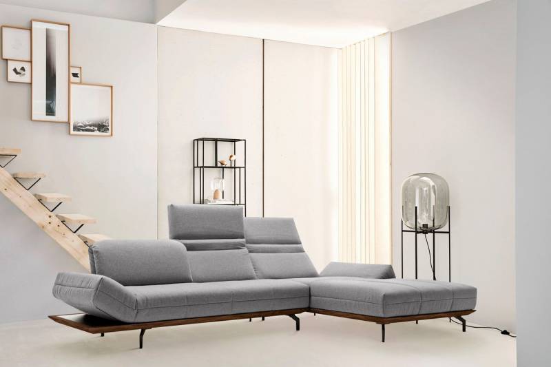 Creation BY ROLF BENZ Ecksofa CR.420, Designecksofa, L-Form, in 2 Qualitäten, Holzrahmen in Eiche Natur oder Nußbaum, Breite 293 cm von Creation BY ROLF BENZ
