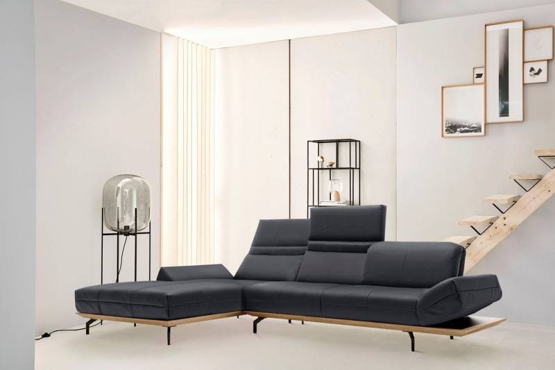 Creation BY ROLF BENZ Ecksofa CR.420, Designecksofa, L-Form, in 2 Qualitäten, Holzrahmen in Eiche Natur oder Nußbaum, Breite 313 cm von Creation BY ROLF BENZ
