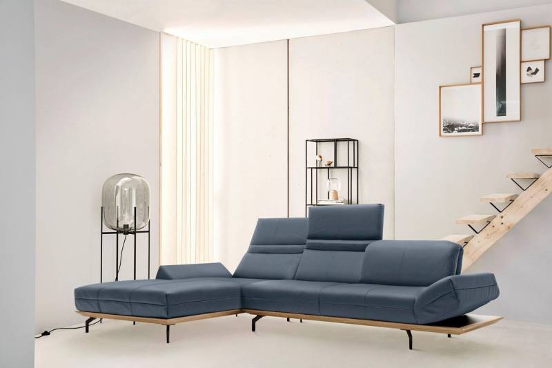Creation BY ROLF BENZ Ecksofa CR.420, Designecksofa, L-Form, in 2 Qualitäten, Holzrahmen in Eiche Natur oder Nußbaum, Breite 313 cm von Creation BY ROLF BENZ