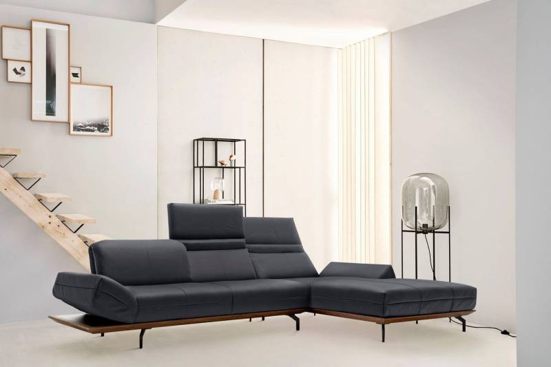 Creation BY ROLF BENZ Ecksofa CR.420, Designecksofa, L-Form, in 2 Qualitäten, Holzrahmen in Eiche Natur oder Nußbaum, Breite 313 cm von Creation BY ROLF BENZ