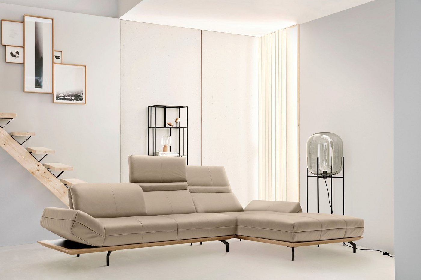 Creation BY ROLF BENZ Ecksofa CR.420, Designecksofa, L-Form, in 2 Qualitäten, Holzrahmen in Eiche Natur oder Nußbaum, Breite 313 cm Creation BY ROLF BENZ Ecksofa CR.420, Designecksofa, L-Form, in 2 Qualitäten, Holzrahmen in Eiche Natur oder Nußbaum, Breite 313 cm von Creation BY ROLF BENZ