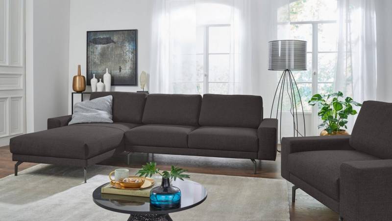 Creation BY ROLF BENZ Ecksofa CR.450, Designecksofa, L-Form, Armlehne breit und niedrig, Alugussfüße in umbragrau, Breite 274 cm von Creation BY ROLF BENZ