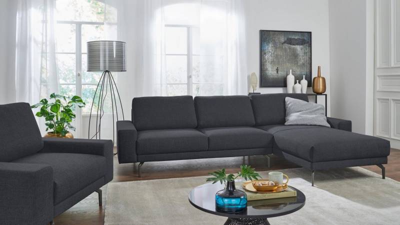 Creation BY ROLF BENZ Ecksofa CR.450, Designecksofa, L-Form, Armlehne breit und niedrig, Alugussfüße in umbragrau, Breite 274 cm von Creation BY ROLF BENZ