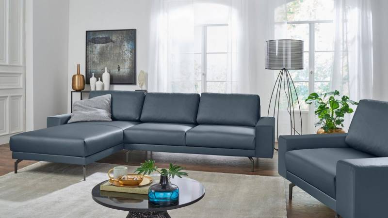 Creation BY ROLF BENZ Ecksofa CR.450, Designecksofa, L-Form, Armlehne breit und niedrig, Alugussfüße in umbragrau, Breite 274 cm von Creation BY ROLF BENZ